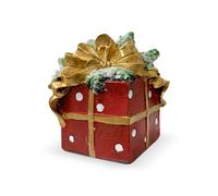 Decorazione natalizia in resina statuina Pacco Idea Regalo Casa 9cm 5751