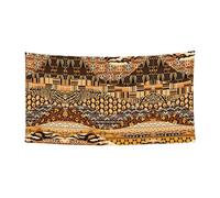 Decorazione natalizia in stile africano con stampa patchwork Holloween, cartello per celebrazioni, facile da appendere con corde, 1 confezione