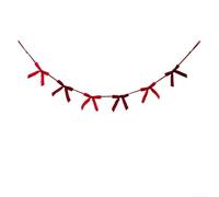 Decorazione natalizia in velluto ghirlanda banner 5 2,7 m di lunghezza per alberi, caminetti e scale fornendo eleganza senza tempo (rosso+vino)