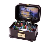 Decorazione Natalizia Incantevole Music Box Rotante con Alimentatore USB