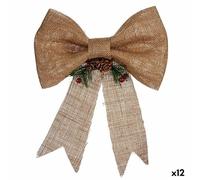 E_0002_S3631032 Krist+ Decorazione Natalizia Fiocco Marrone Rosso Verde Fibra na
