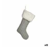 E_0002_S3627108 Krist+ Decorazione Natalizia Calza di Natale Grigio Stoffa 28 x