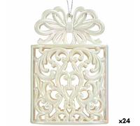 Decorazione Natalizia Krist+ Madreperla Plastica Porporina Pacco Regalo 7,4 x