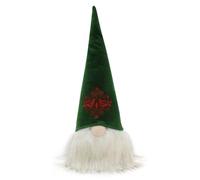 Decorazione natalizia misteriosa gnomo senza volto, ornamento da scrivania, scultura stravagante per le vacanze, stile unico, idea per la famiglia (verde, taglia unica)