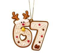 Decorazione Natalizia | Numero 67 Design Decorazioni - 2D Acrilico Strani Ornamenti Di Natale Con Corda - Per Interni Casa Albero Festa Famiglia Ringraziamento Fattoria Auto