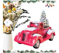 Decorazione natalizia per furgone - Modello di camion vintage rosso, decorazioni stagionali per la casa | Ninnoli di Natale, splendidi centrotavola, perfetti per aggiungere un tocco di nost