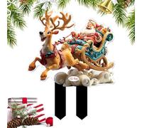 Decorazione natalizia per giardino di Natale per esterni con consigli | Marche da giardino resistenti alle intemperie per prato, sentieri e decorazioni per accenti