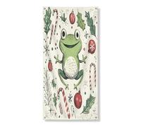 Decorazione natalizia per porta anfibia, motivo vegetale, decorazione per porta d'ingresso, per interni ed esterni, 91 x 182 cm