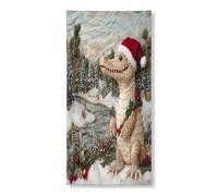 Decorazione natalizia per porta in coccodrillo, fantasiosa scena invernale, decorazione per interni ed esterni, sfondo festivo, 91 x 182 cm