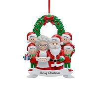 Decorazione natalizia personalizzata per Babbo e Signora, decorazione personalizzata per l'albero di Natale della famiglia, incisa con un massimo di 8 nomi, regalo ricordo per i nonni