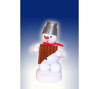 Decorazione Natalizia Pupazzo Di Neve Con Panflauto Altezza 8Cm Nuovo Eismann