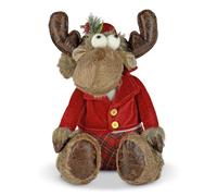 Decorazione natalizia Renna di Babbo Natale seduta peluche Idea Regalo 5854