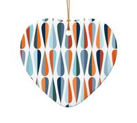 Decorazione natalizia retrò moderna di metà secolo con forme a goccia, decorazione per albero di Natale, calza della Befana, idea regalo per gli amici