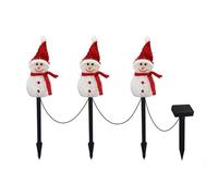 Decorazione natalizia sostenibile LED luce pupazzo di neve ad energia solare set