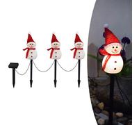 Decorazione natalizia sostenibile LED luce pupazzo di neve ad energia solare set