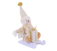 Decorazione natalizia stagionale a forma di slitta per interni e vetrine con figure di Babbo Natale e renne, aggiungendo calore e fascino agli spazi per le vacanze (stile pupazzo di neve)