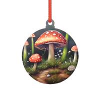 Decorazione natalizia trasparente a forma di fungo, in acrilico, Adornos De Navidad per un albero di Natale minimalista