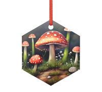 Decorazione natalizia trasparente a forma di fungo, in acrilico, Adornos De Navidad per un albero di Natale minimalista