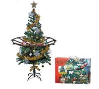 Decorazione Natalizia Treno Natalizio Ferrovia Suono e Luci Ø87xL274cm Batteria