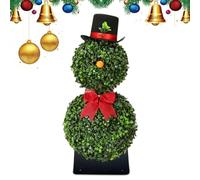 Decorazione Natalizie Due pupazzi di neve da tavolo con base, ornamento festivo per la scrivania stagionale