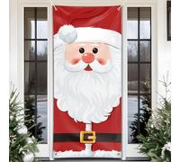 Decorazione Natalizie per Porta, Copertura Porta Babbo Natale Copriporta Natalizio, Addobbi Porta d’Ingresso Natale, Door Cover Christmas Sfondo Banner Casa