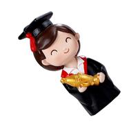 Decorazione Nera in Resina per Statuina Torta Laurea Dottore | Figura dal Design Realistico e Originale, per Tavola dei Dolci, Festa Accademica, Famiglie e Amici