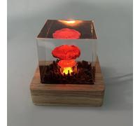 Decorazione notturna da tavolo USB con modello di bomba atomica a LED in resina