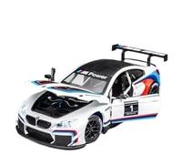 Decorazione Ornamentale Per La Collezione Di Modelli Di Auto In Lega BMW M6 GT3 In Scala 1:24 Macchinine Mini Auto(White)