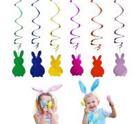 Decorazione Osterfolien - Bunny Bulldling Wirbel | Buntes Osterbaumschmuck | Decorazione per feste a tema divertente | Sammeln von Vorräten für Zuhause Schule Studio