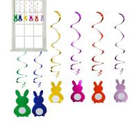 Decorazione Osterfolien - Bunny Bulldling Wirbel | Buntes Osterbaumschmuck | Decorazione per feste a tema divertente | Sammeln von Vorräten für Zuhause Schule Studio