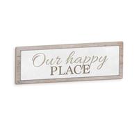 Decorazione Our Happy Place Scritta in legno da appendere Casa Famiglia
