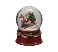 Decorazione Palla Di Neve 60Mm - Babbo Natale Su Slitta