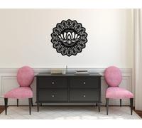 DECORAZIONE PARETE TRAFORATA 3D, MANDALA, YOGA, BELLO, PANNELLO DECORATIVO, NERO