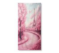 Decorazione parigina per porta primaverile, decorazione per la casa, per interni ed esterni, da appendere, per festival, 91 x 182 cm