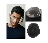 Decorazione Parrucca maschile con base mono saldata fine, sistemi di sostituzione for uomo, toupet di capelli umani naturali soffice(14x20cm)