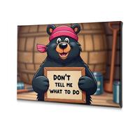 Decorazione pasquale Don'T Tell Me What To Do su tela, decorazione da parete per bagno, decorazione pasquale (30 x 40 cm)