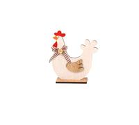 Decorazione pasquale in legno a forma di gallina, con ala, albero di Natale, pollo, decorazione da tavolo fai da te, superficie liscia, per uso quotidiano