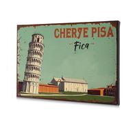 Decorazione pasquale Visita Pisa, vedere la famosa torre pendente! Tela decorativa da parete decorazione da parete (40 x 60 cm)
