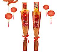 Decorazione Peluche Per Il Capodanno Cinese,2 Pezzi Repliche Di Cibo Cinese Come Artigianato,Design Con Rosa Canina 2026 Felice Capodanno | Per uomini, donne, adulti