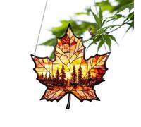 Decorazione Pendente Acrilico 2D - Arte del Ringraziamento e Autunnale,Decorazione Acrilica 2D con Foglie d'Acero che Cattura la Luce,Per Caldo Casa Natale Soggiorno Camera Da Letto Regalo
