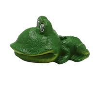 Decorazione per acquario, a forma di rana, decorazione per acquario, a bocca aperta, statua decorativa in resina per habitat d'acqua dolce