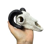 Decorazione per acquario a forma di teschio, in resina, 15,2 cm, per animali domestici, pecora, teschio, tartaruga, tartaruga nascosta, abbellimento bonsai, paesaggi di grotte per animali domestici,