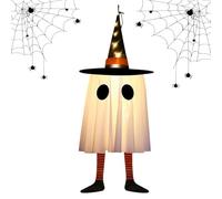 Decorazione per albero di Halloween - Ciondolo luminoso con cappello da strega per albero - Inquietante casa infestata, decorazione per le feste, per finestre, pareti, porte, soggiorno, giardino