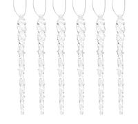 Decorazione Per Albero Di Natale 6 Pezzi Gocce Di Vetro A Spirale Trasparente