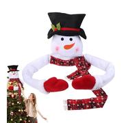 Decorazione per albero di Natale, albero di Natale con pupazzo di neve - ornamento per albero con cappello a tazza e sciarpa, decorazione per albero di Natale, decorazione natalizia interna