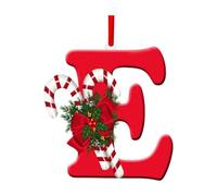 Decorazione per albero di Natale con 26 lettere, ciondolo per albero di Natale, decorazione da appendere, ornamento personalizzabile