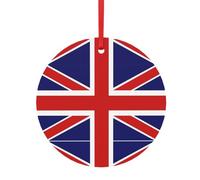 Decorazione per albero di Natale con stampa a bandiera inglese, decorazione per la casa, dimensioni assortite (S, L)