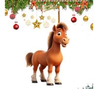 Decorazione per albero di Natale, decorazione natalizia in acrilico 2D | Charm portachiavi per gli amanti degli animali domestici finestra parete auto