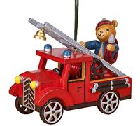 Decorazione per albero di Natale dei vigili del fuoco con orsacchiotto, 5 cm