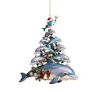 Decorazione per albero di Natale in acrilico 2D, ciondolo a forma di